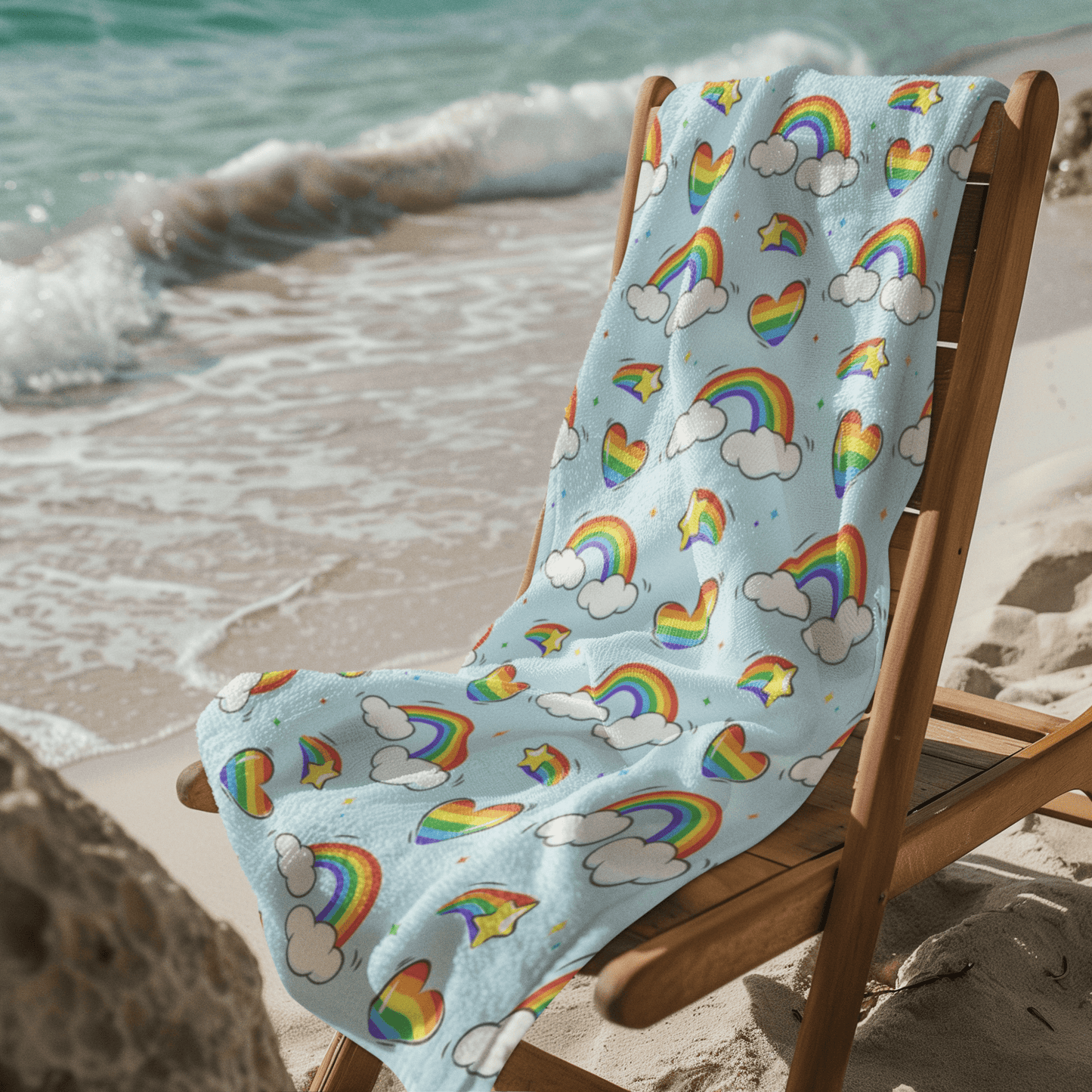 Little Rainbows Beach Towel - Home Decor - The Lucky Wombat