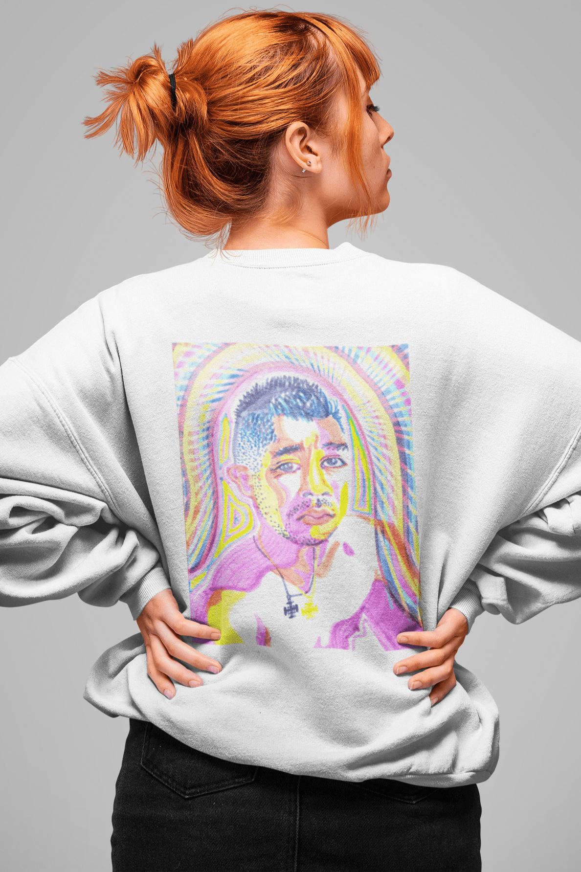 Long Portrait Sweatshirt | Remi Barbie Collection - Sweatshirt - The Lucky Wombat