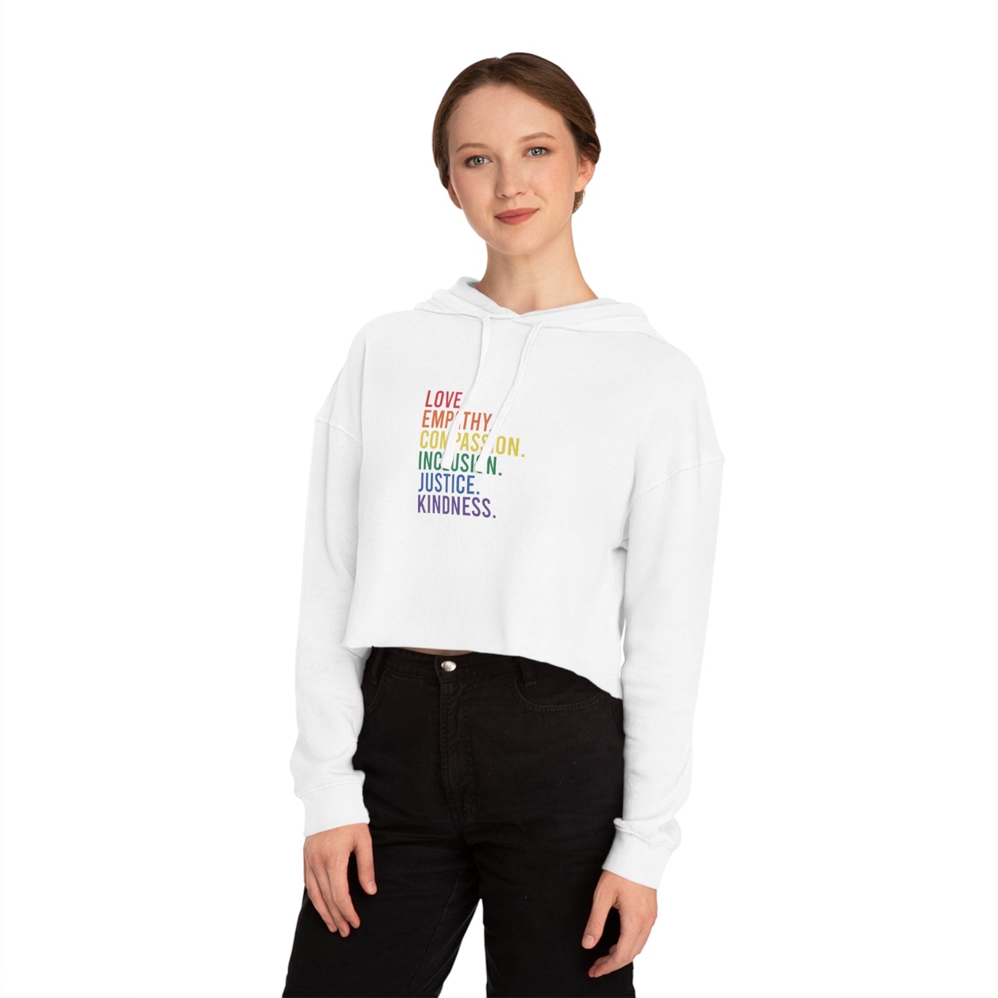 Love Empathy Cropped Hoodie - Hoodie - The Lucky Wombat