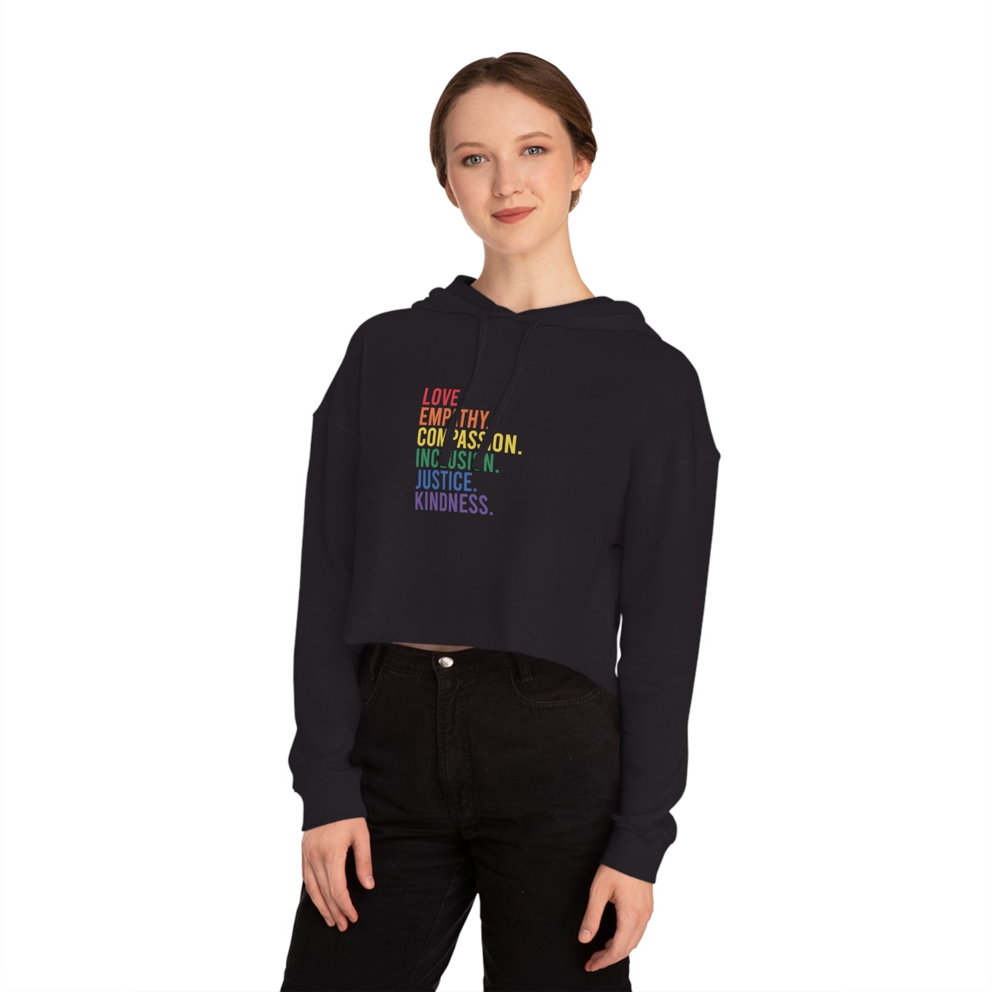 Love Empathy Cropped Hoodie - Hoodie - The Lucky Wombat