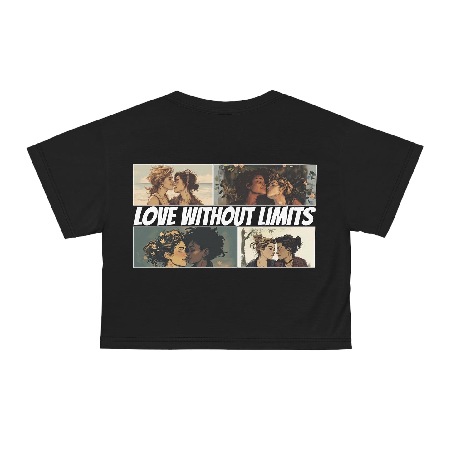 Love Without Limits - Girls - Crop Top - All Over Prints - The Lucky Wombat