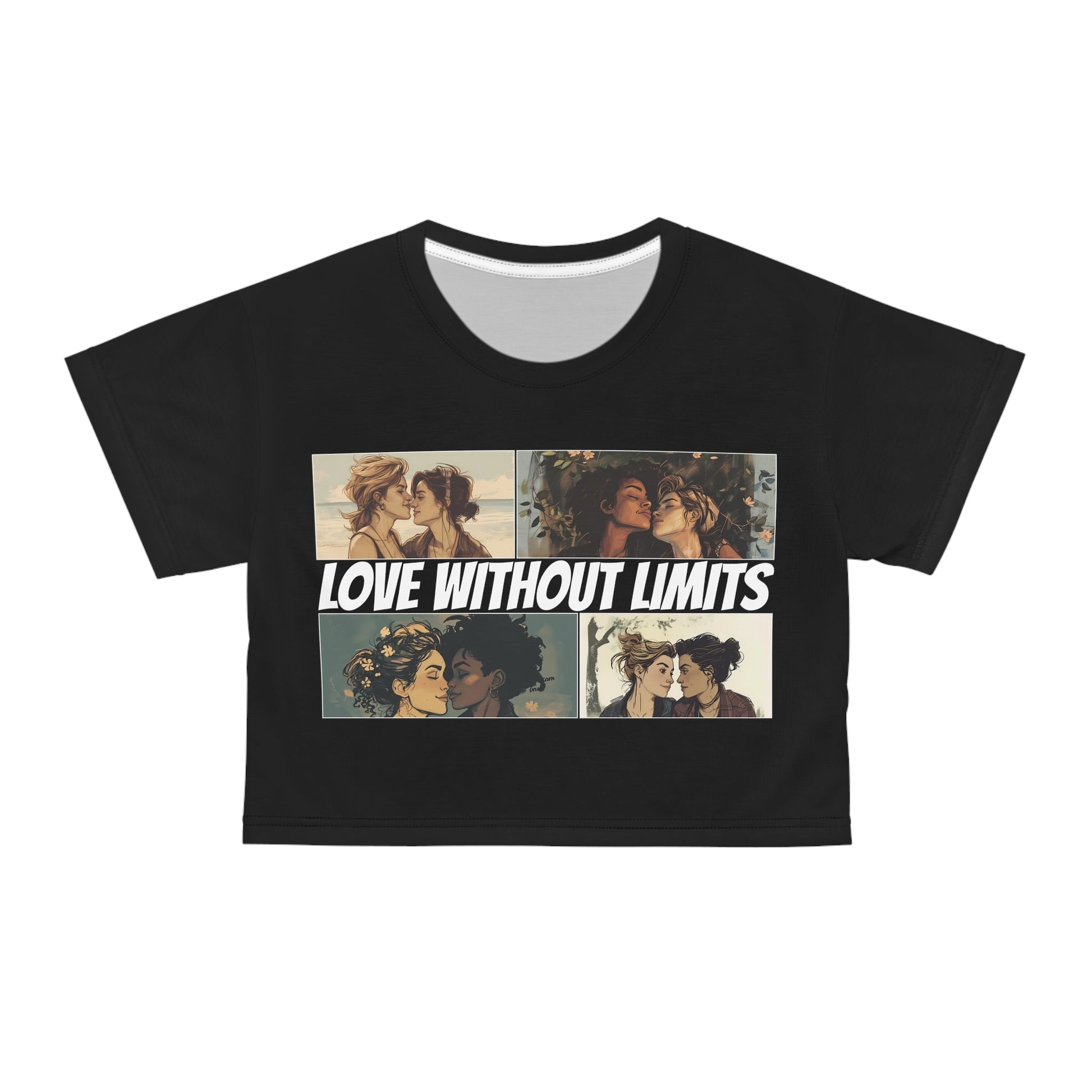 Love Without Limits - Girls - Crop Top - All Over Prints - The Lucky Wombat