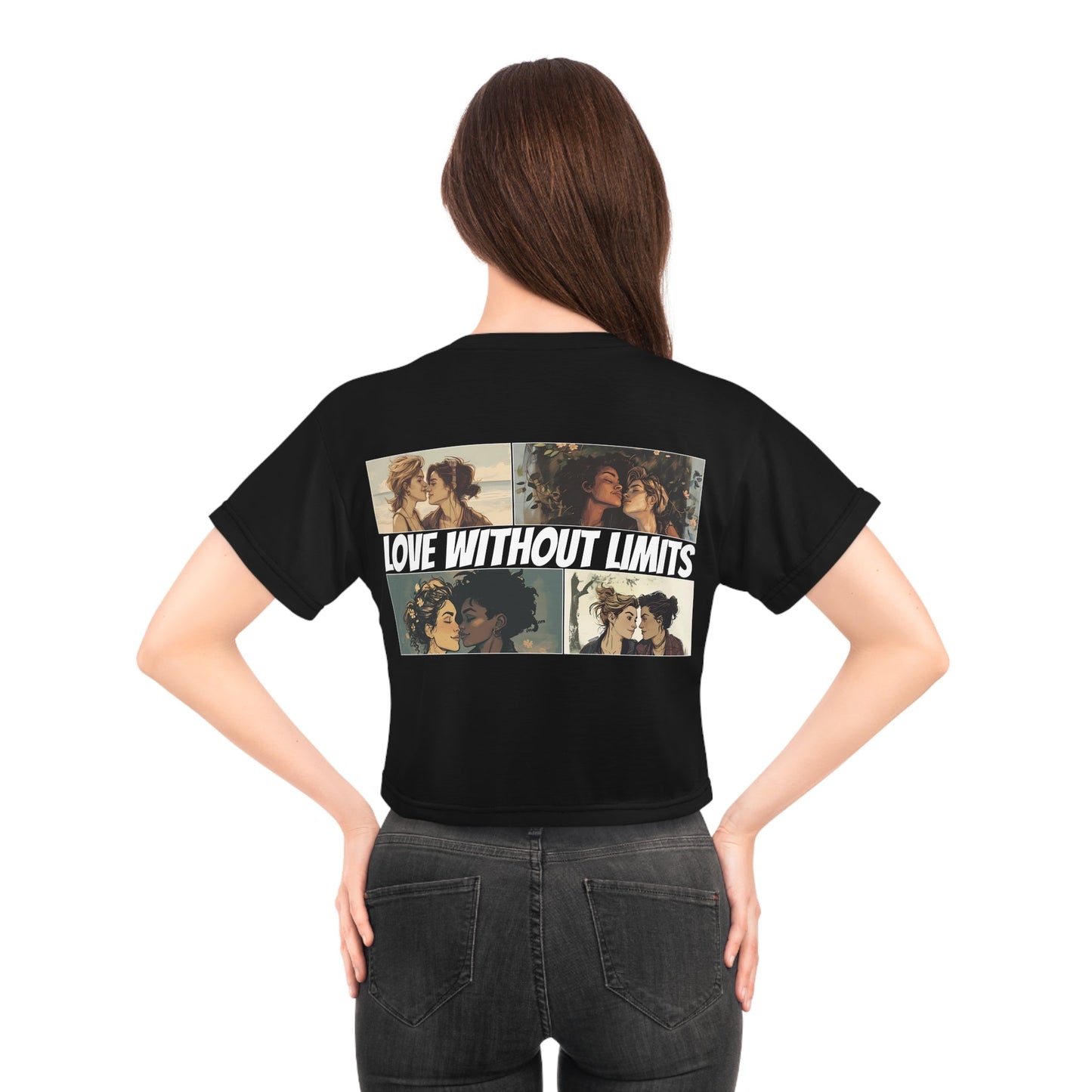 Love Without Limits - Girls - Crop Top - All Over Prints - The Lucky Wombat