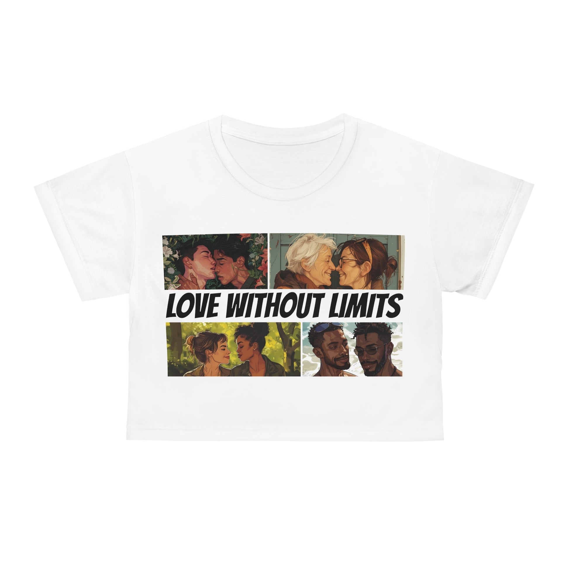 Love Without Limits V003 - Crop Top - All Over Prints - The Lucky Wombat