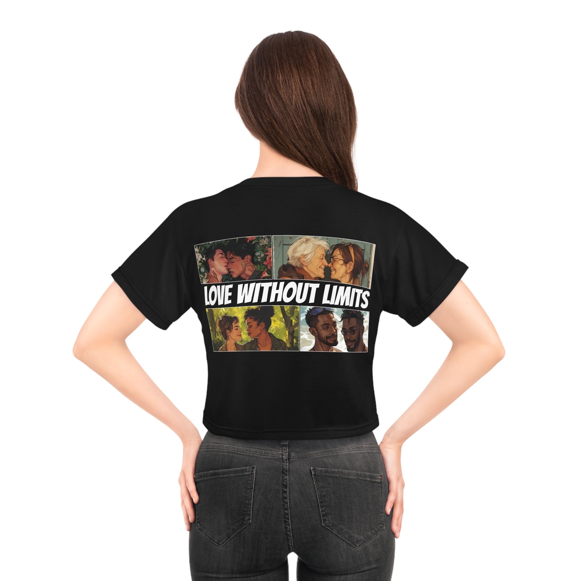 Love Without Limits V003 - Crop Top - All Over Prints - The Lucky Wombat