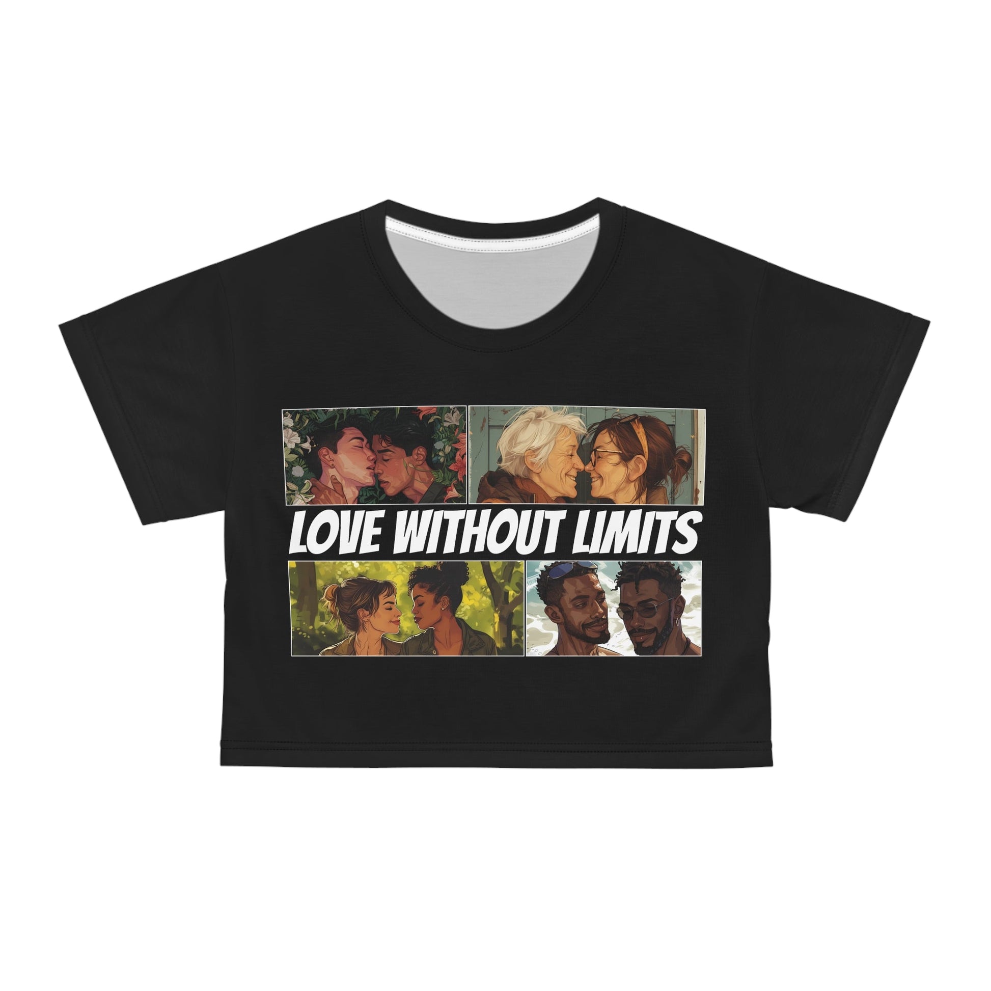 Love Without Limits V003 - Crop Top - All Over Prints - The Lucky Wombat