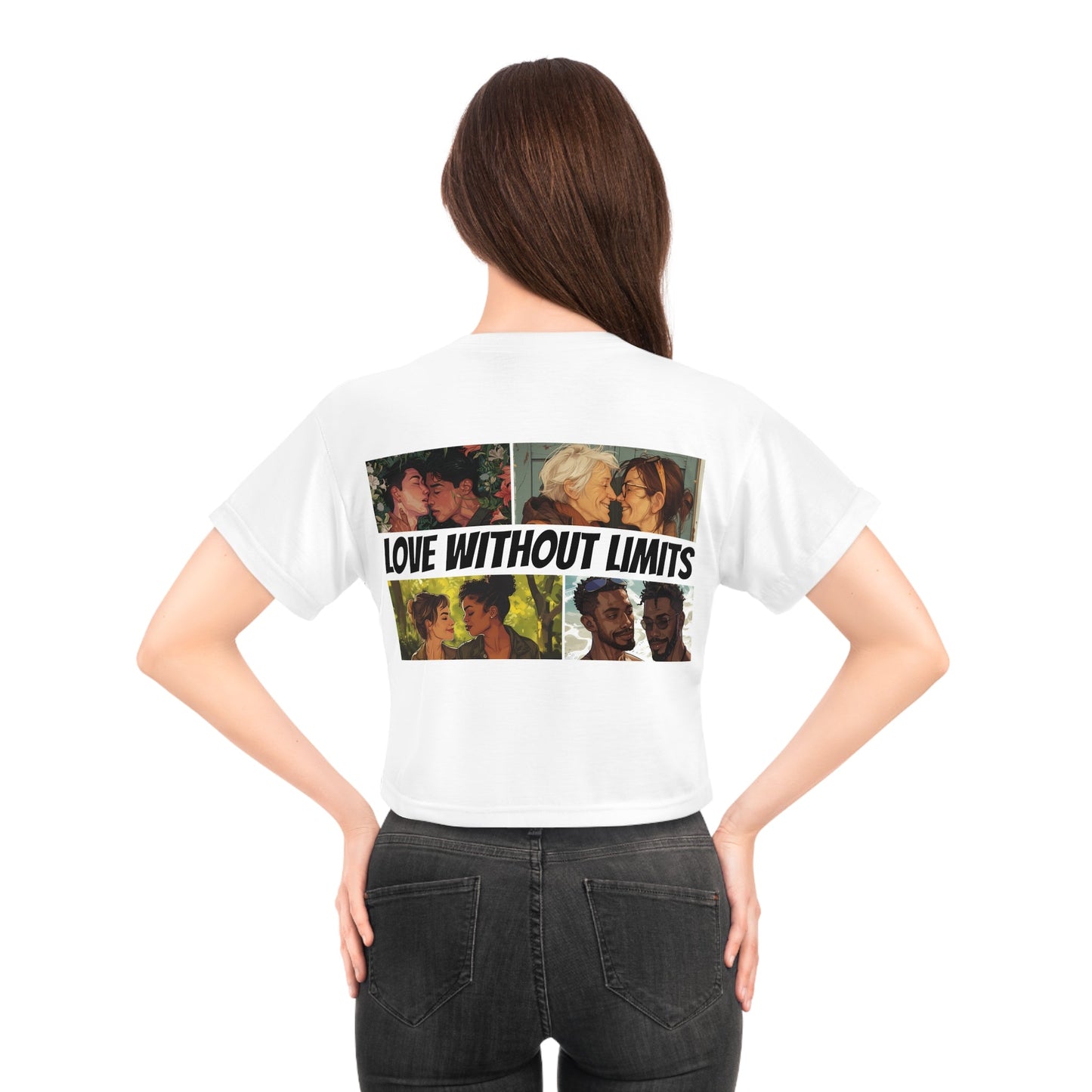 Love Without Limits V003 - Crop Top - All Over Prints - The Lucky Wombat