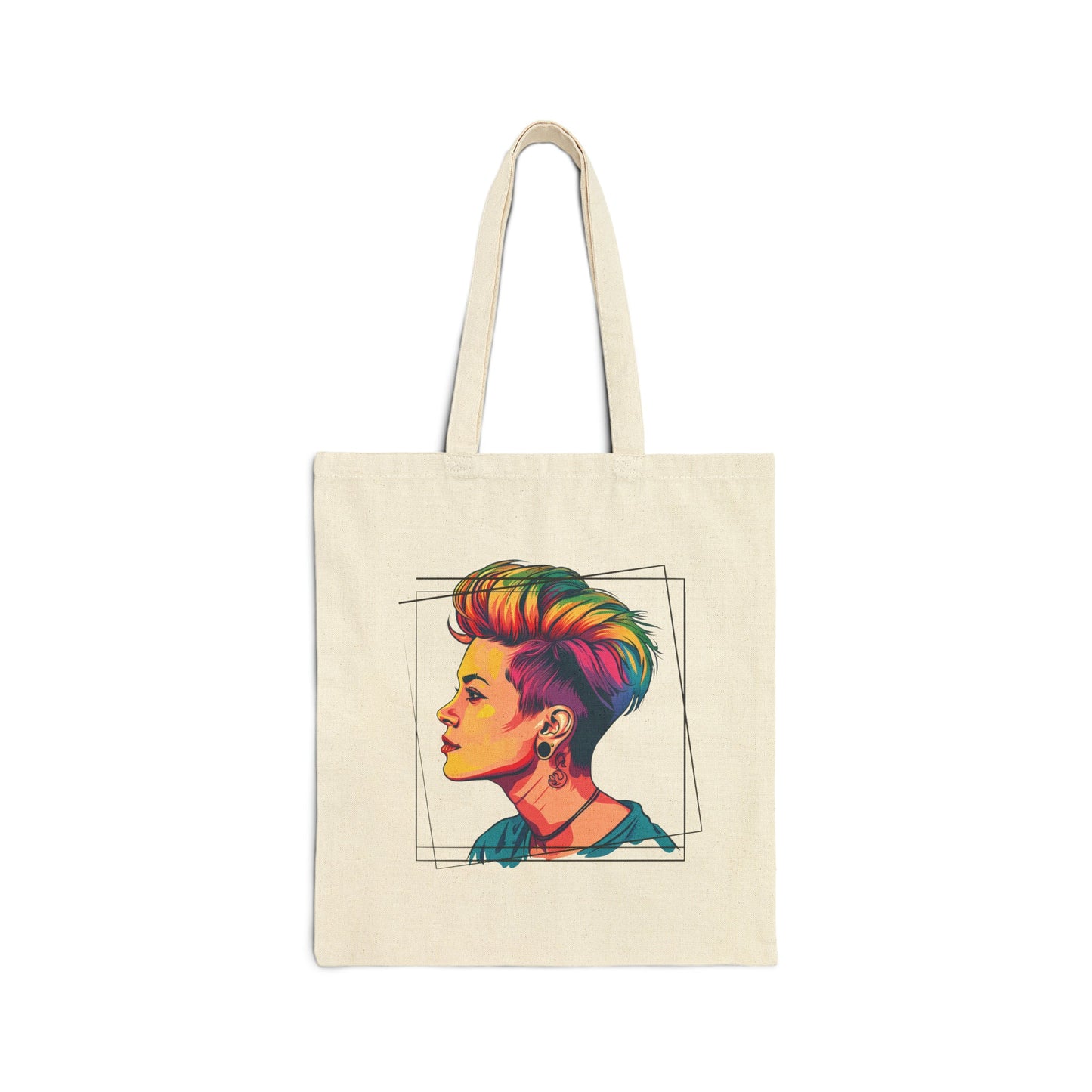 Pixie Hair - Cotton Canvas Tote Bag - Bags - The Lucky Wombat