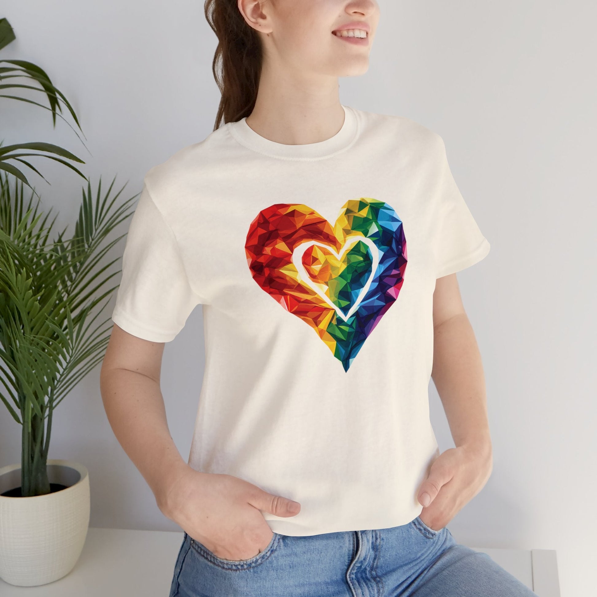 Polygon Heart - Unisex T-shirt - T-Shirt - The Lucky Wombat