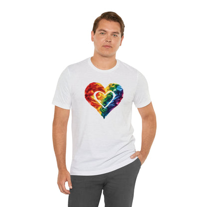 Polygon Heart - Unisex T-shirt - T-Shirt - The Lucky Wombat