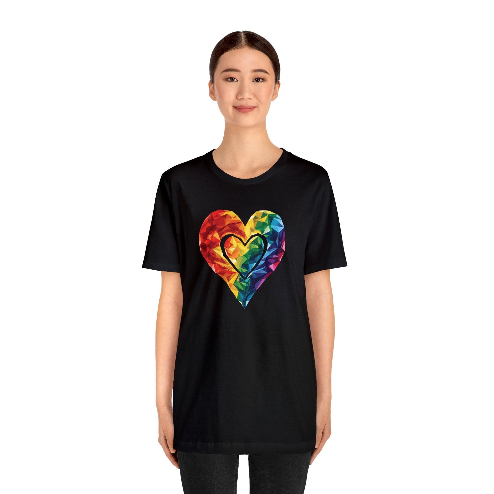 Polygon Heart - Unisex T-shirt - T-Shirt - The Lucky Wombat