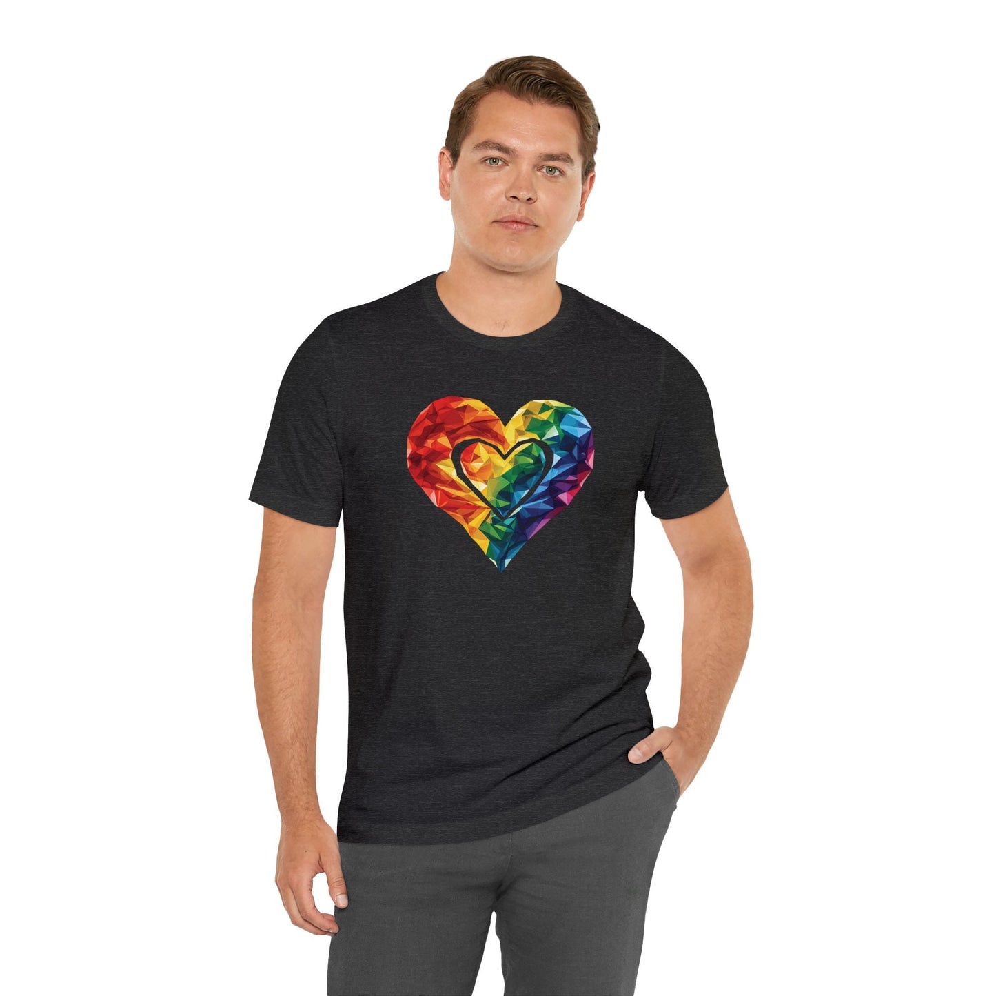 Polygon Heart - Unisex T-shirt - T-Shirt - The Lucky Wombat