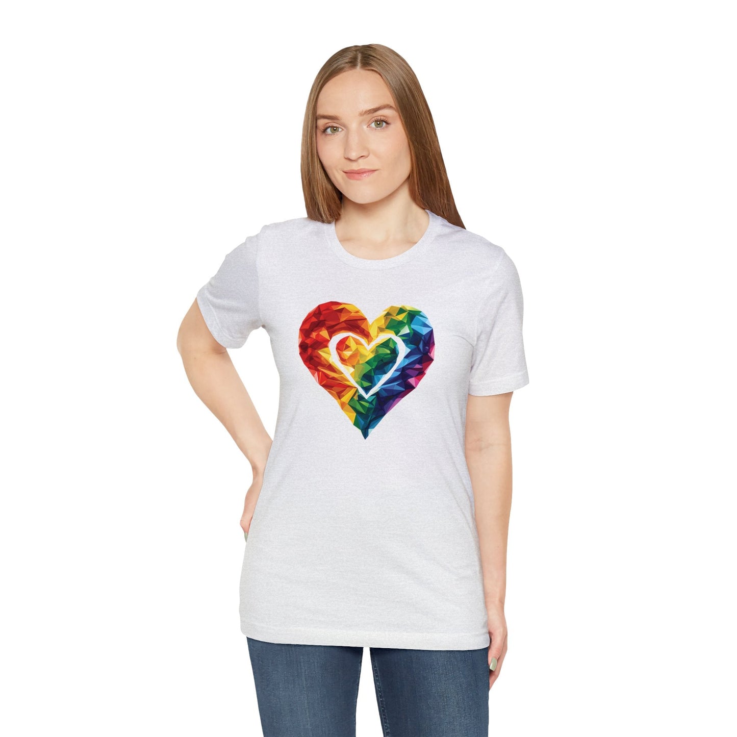 Polygon Heart - Unisex T-shirt - T-Shirt - The Lucky Wombat