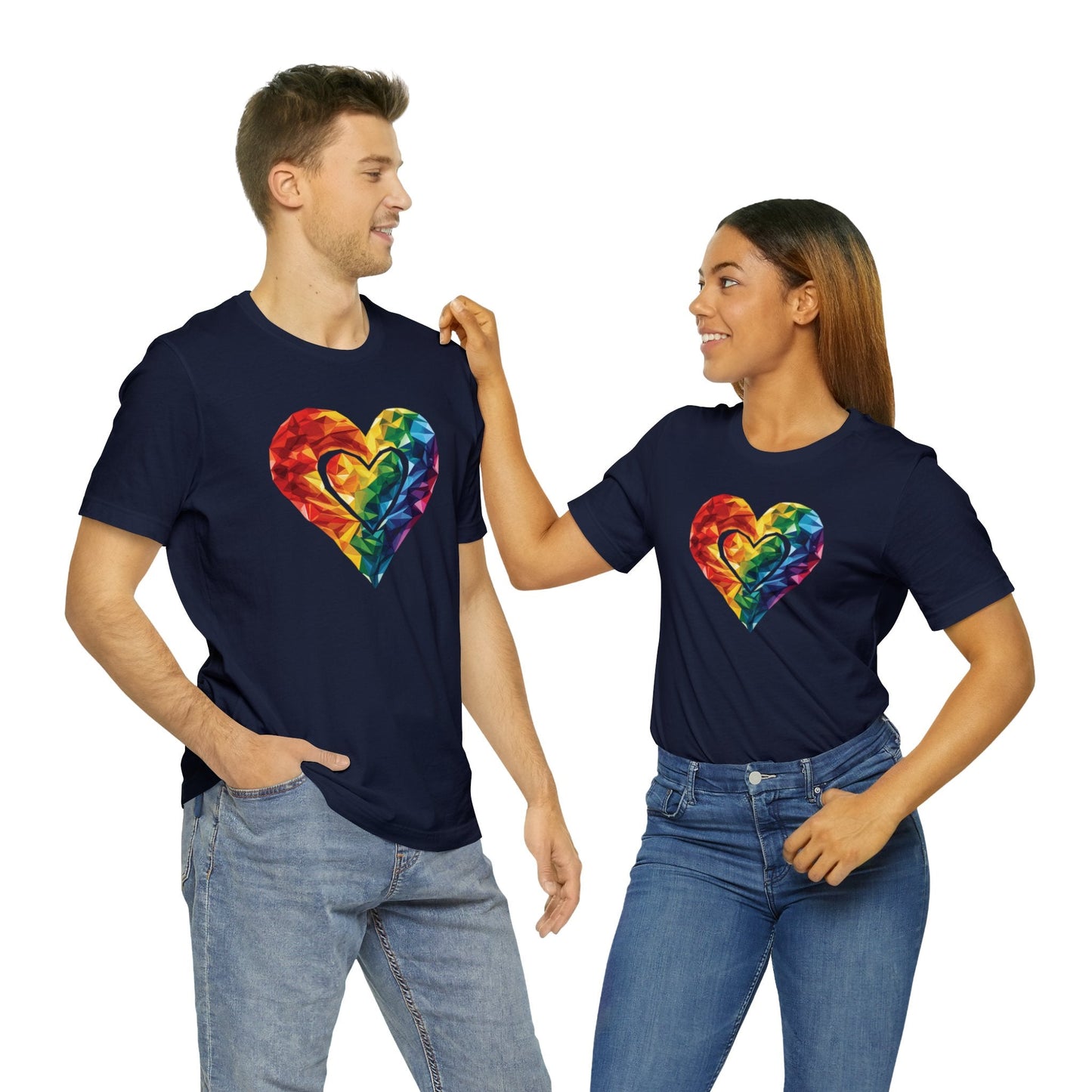 Polygon Heart - Unisex T-shirt - T-Shirt - The Lucky Wombat