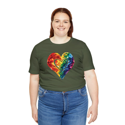 Polygon Heart - Unisex T-shirt - T-Shirt - The Lucky Wombat