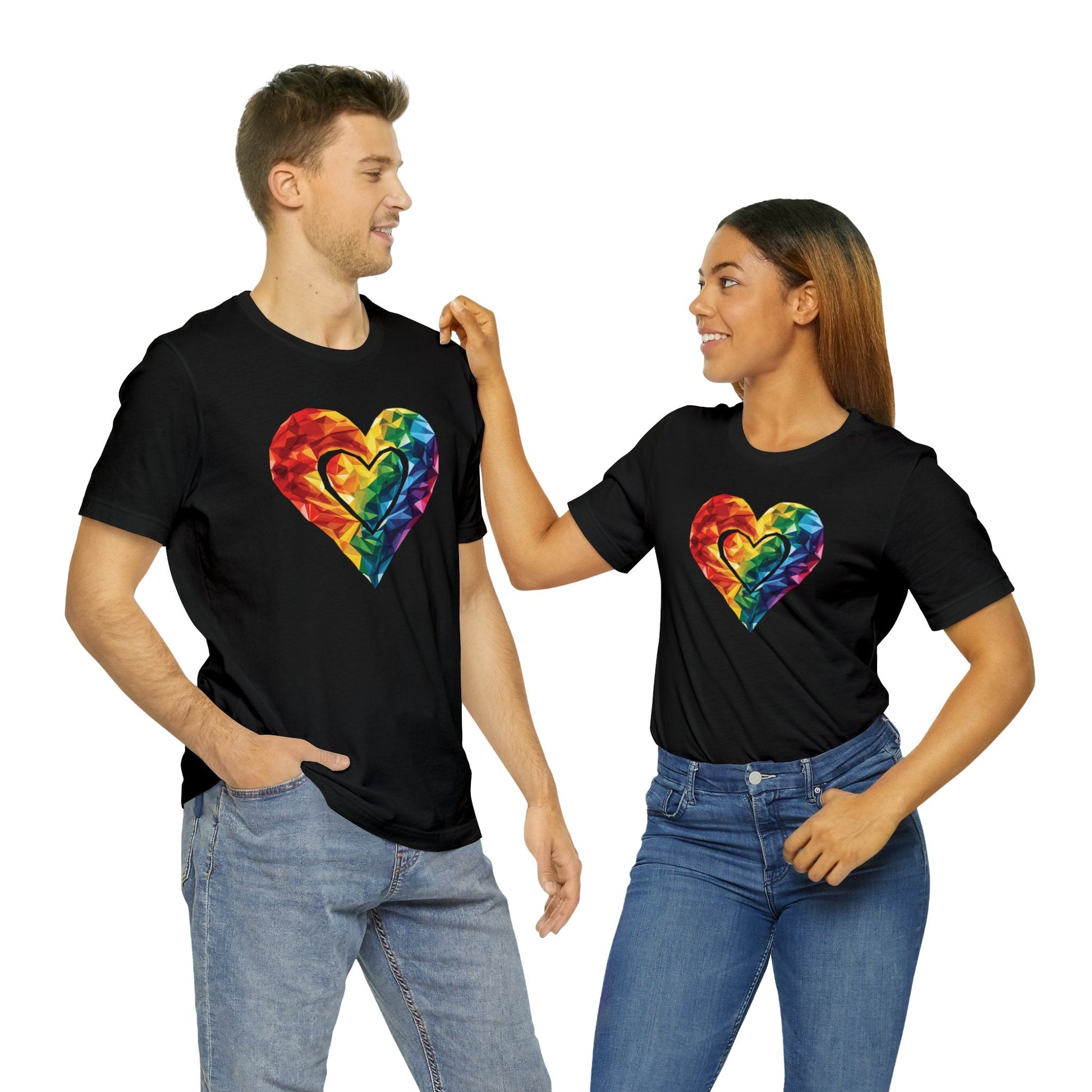 Polygon Heart - Unisex T-shirt - T-Shirt - The Lucky Wombat