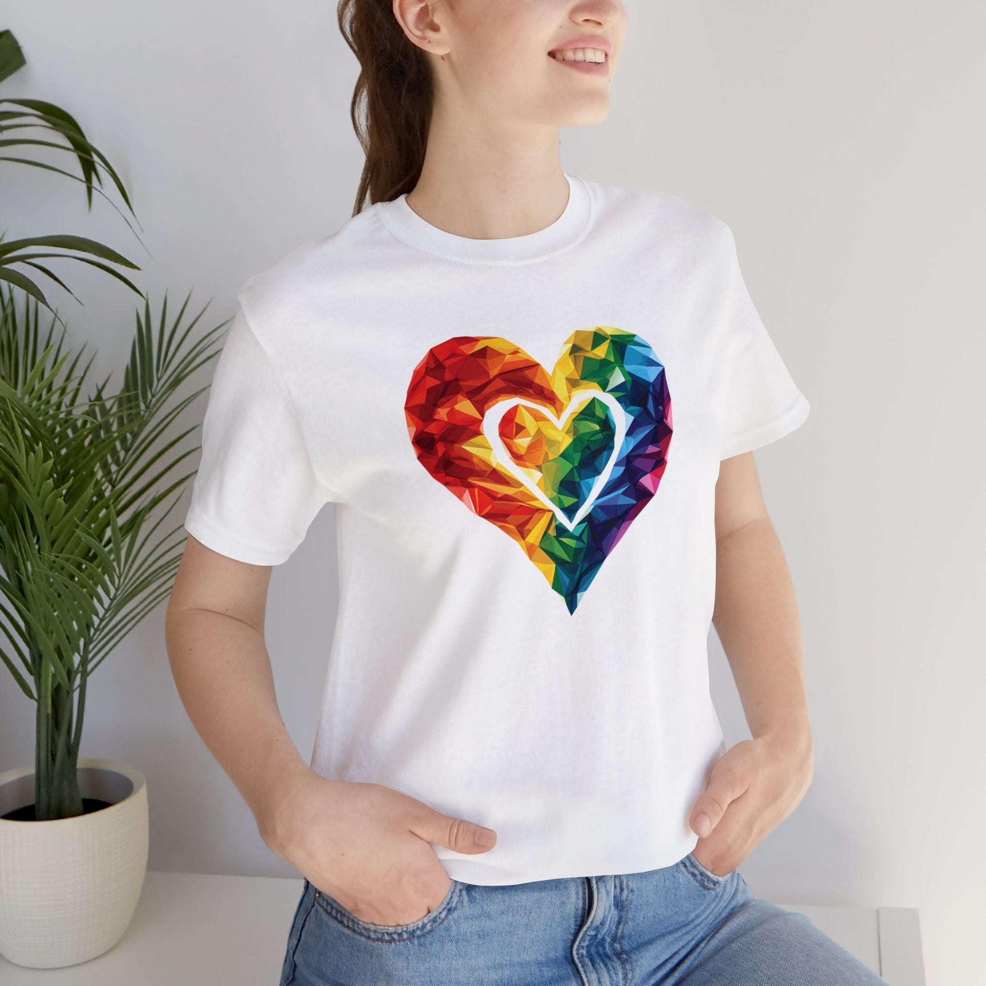 Polygon Heart - Unisex T-shirt - T-Shirt - The Lucky Wombat