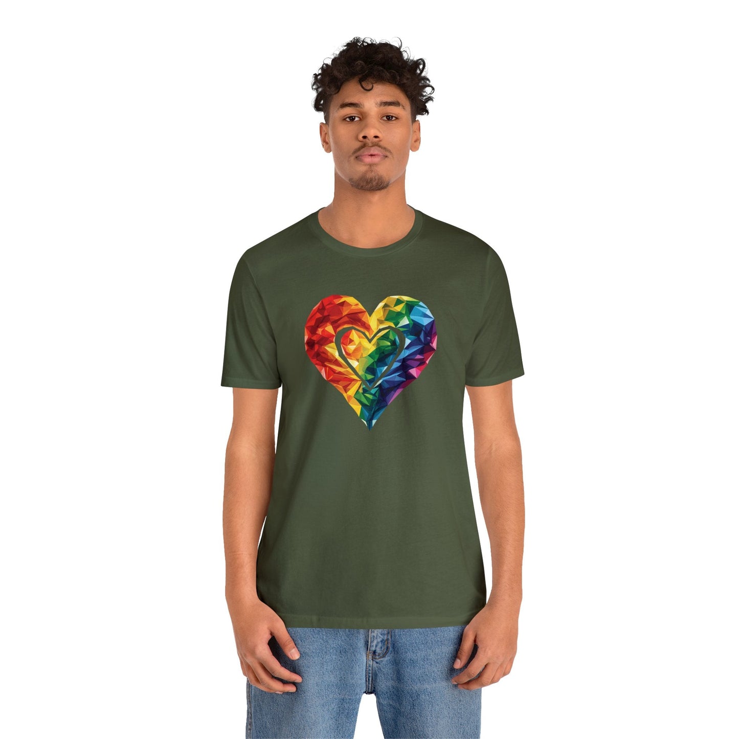 Polygon Heart - Unisex T-shirt - T-Shirt - The Lucky Wombat