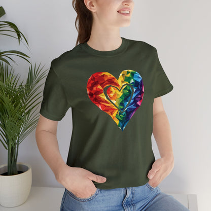 Polygon Heart - Unisex T-shirt - T-Shirt - The Lucky Wombat