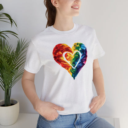 Polygon Heart - Unisex T-shirt - T-Shirt - The Lucky Wombat