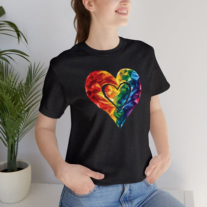 Polygon Heart - Unisex T-shirt - T-Shirt - The Lucky Wombat