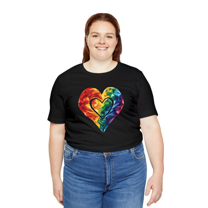 Polygon Heart - Unisex T-shirt - T-Shirt - The Lucky Wombat