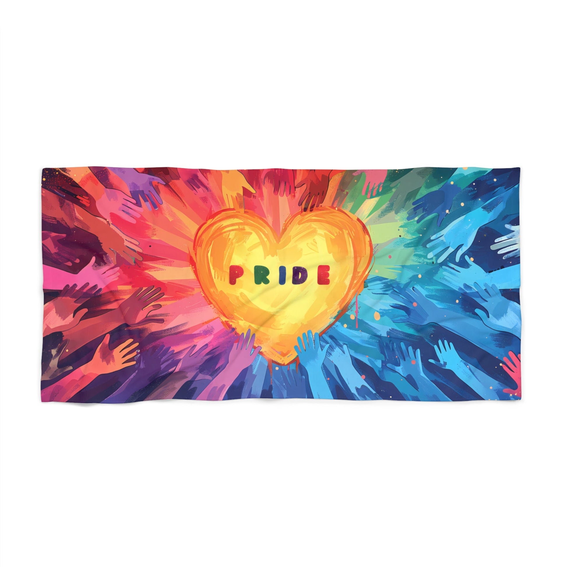 Pride Beach Towel | Rainbow Harmony - Home Decor - The Lucky Wombat