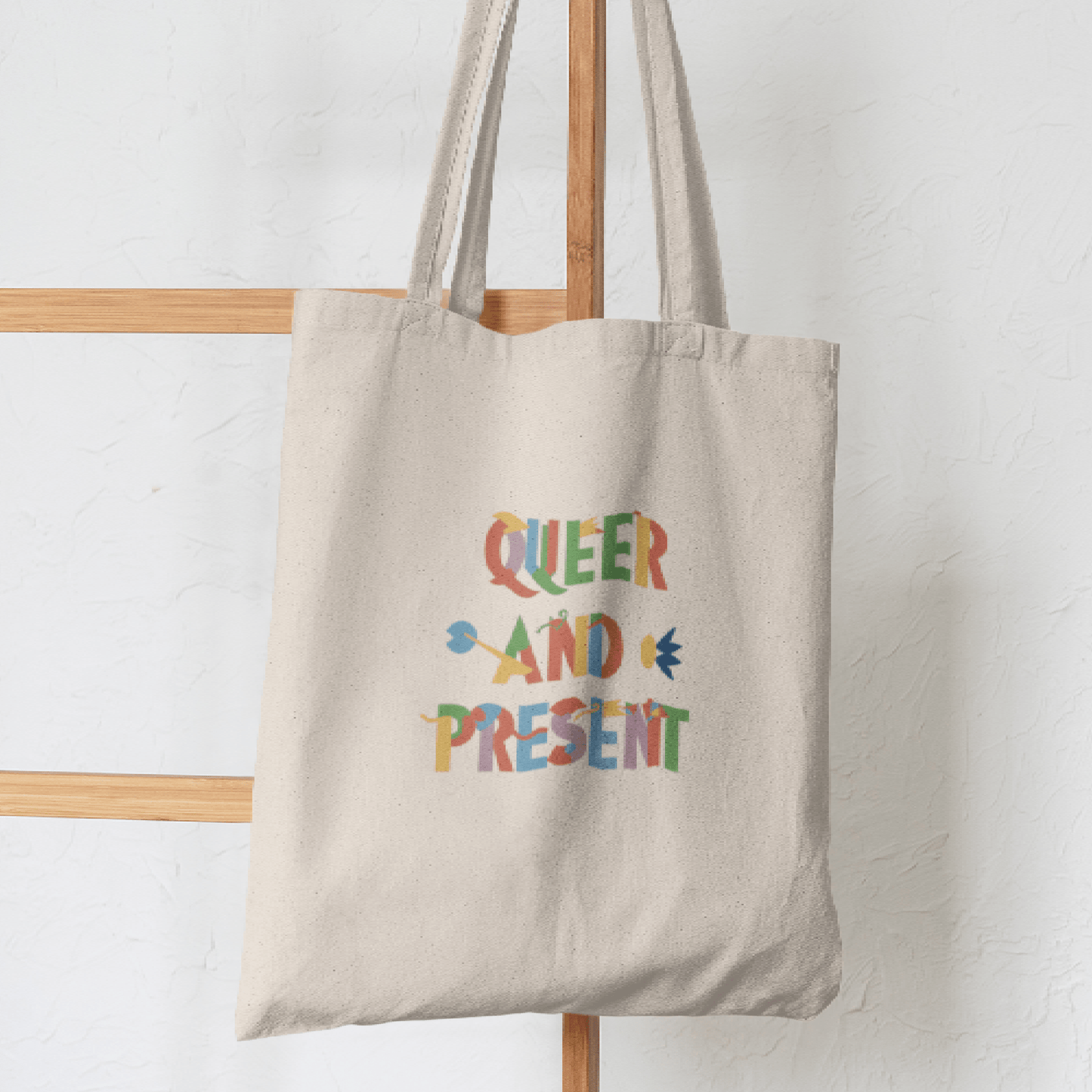 Queer and present - Tote Bag - Bags - The Lucky Wombat