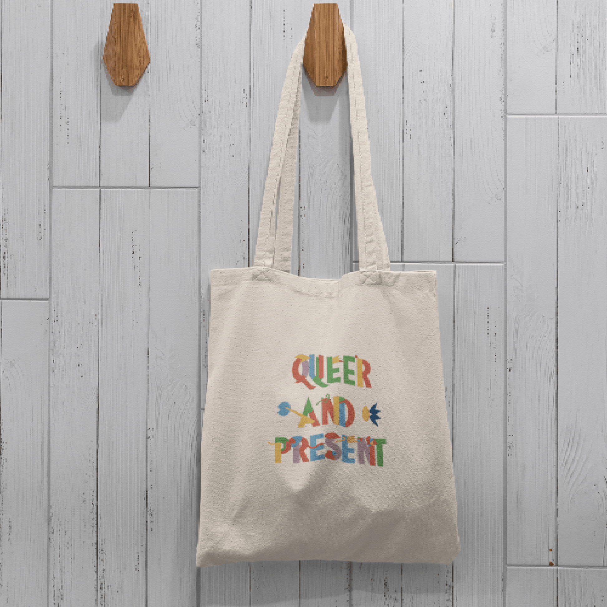 Queer and present - Tote Bag - Bags - The Lucky Wombat