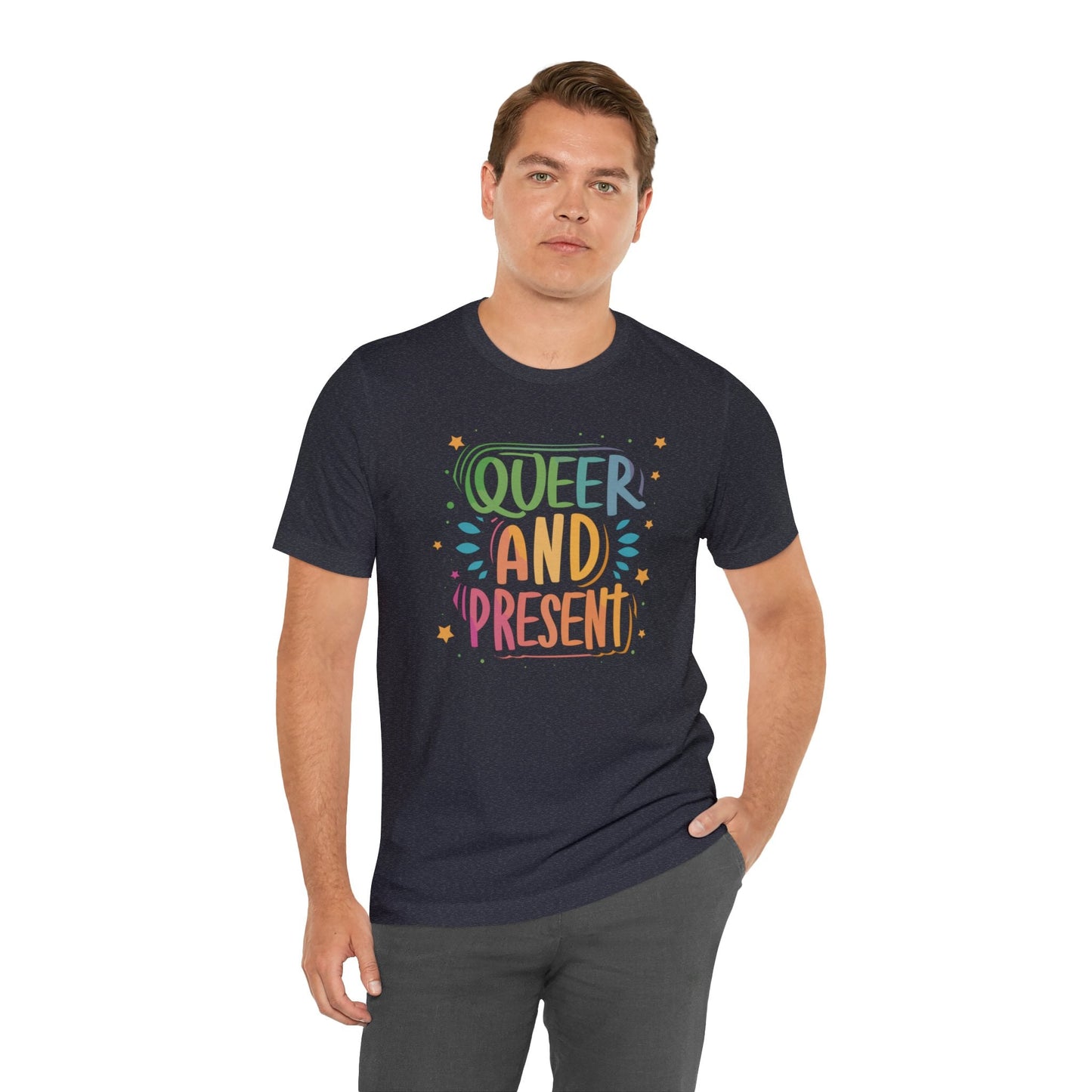 Queer and Present - Unisex T-shirt - T-Shirt - The Lucky Wombat