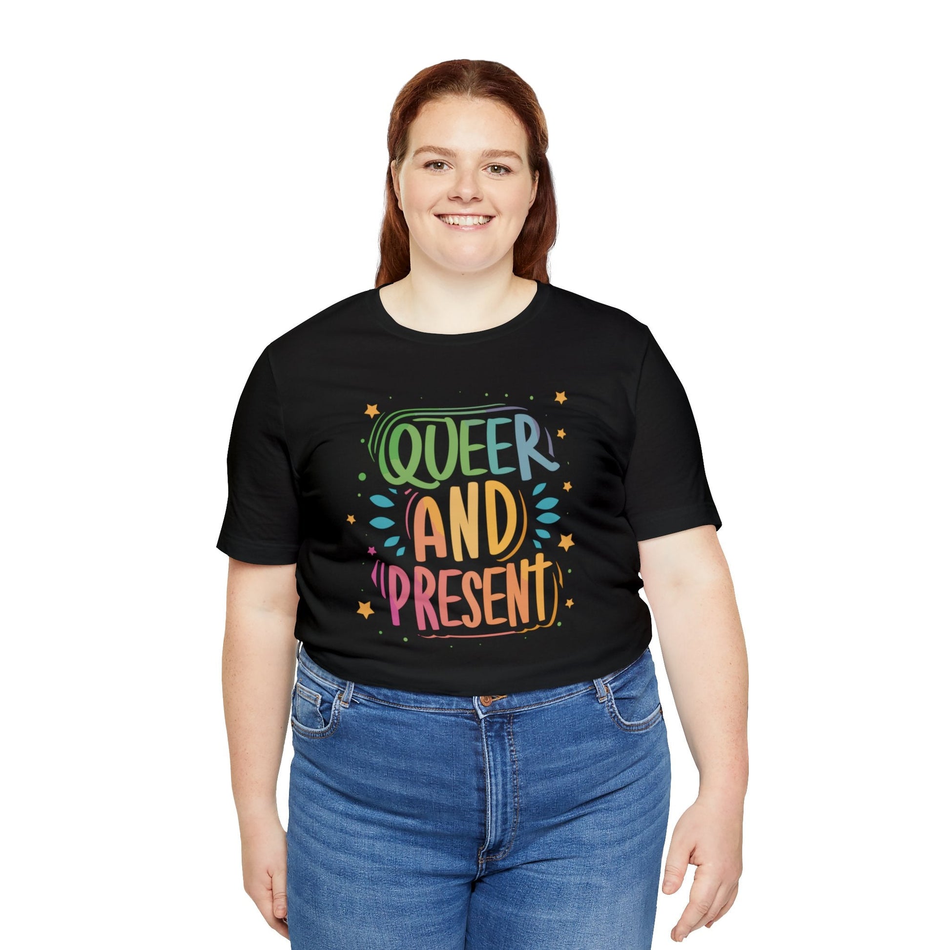 Queer and Present - Unisex T-shirt - T-Shirt - The Lucky Wombat