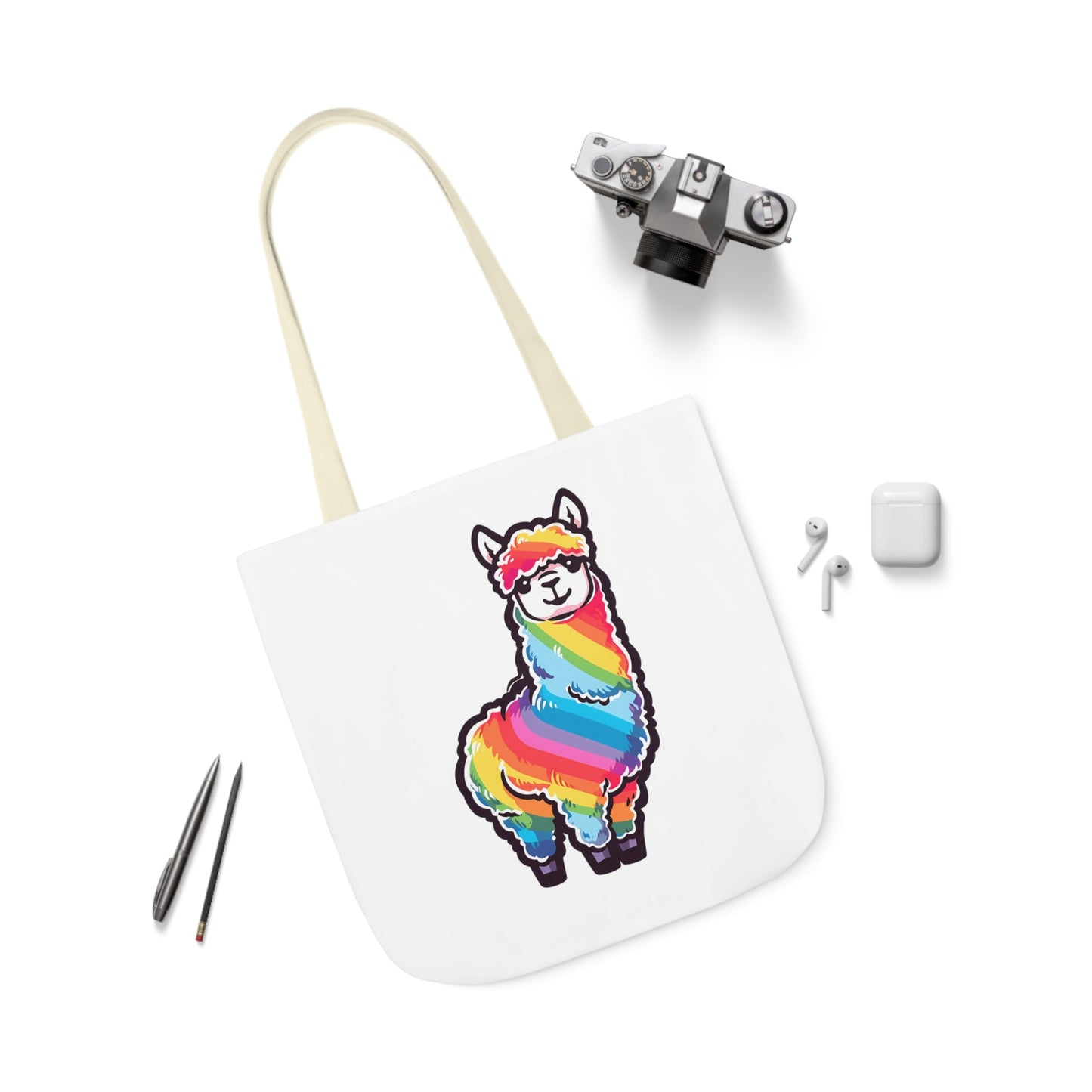 Rainbow Alpaca - Tote Bag - Accessories - The Lucky Wombat