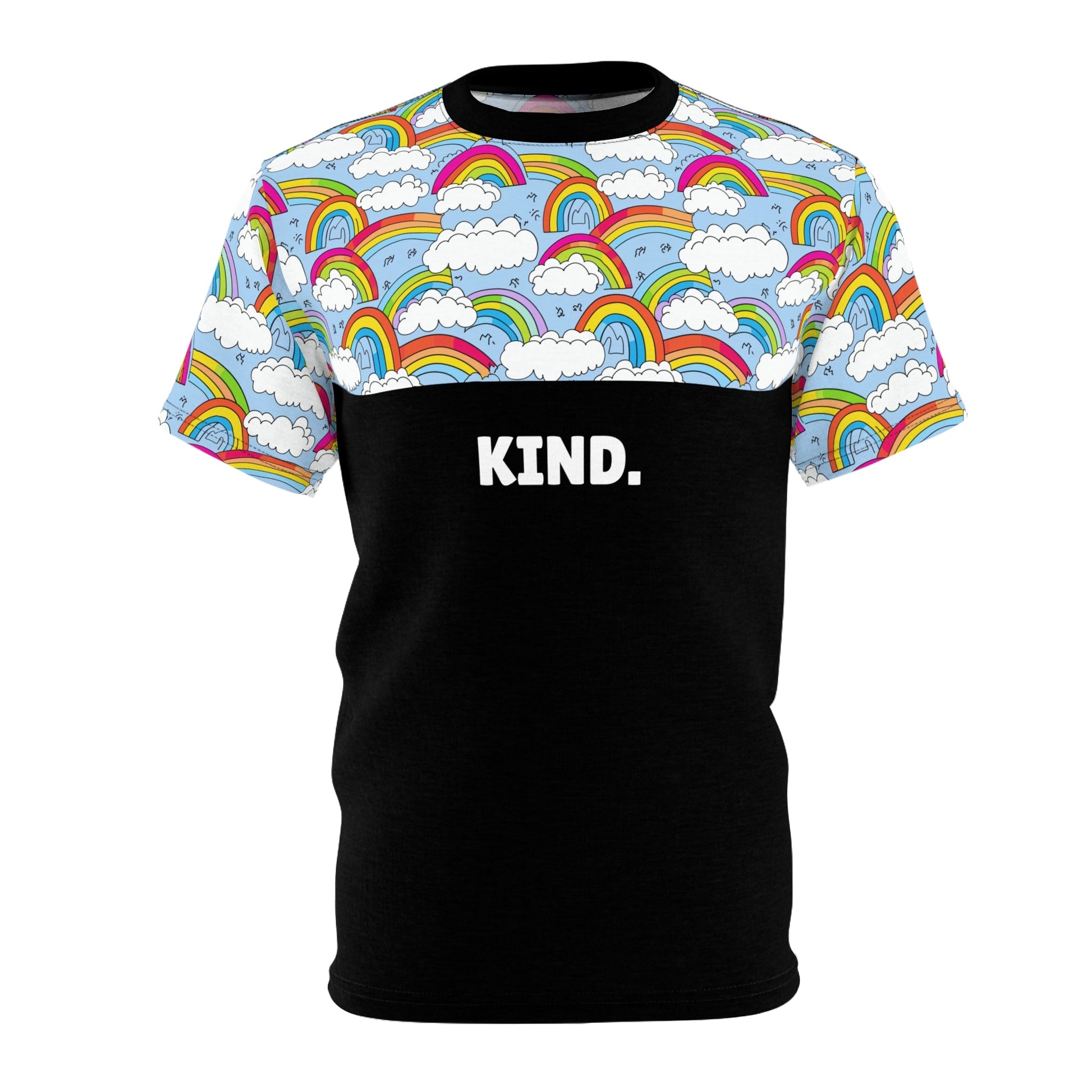 Rainbow Cloud "Kind" - Unisex T-shirt - All Over Prints - The Lucky Wombat