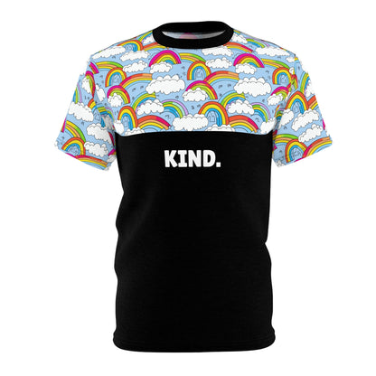 Rainbow Cloud "Kind" - Unisex T-shirt - All Over Prints - The Lucky Wombat