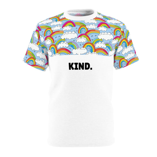 Rainbow Cloud "Kind" - Unisex T-shirt - All Over Prints - The Lucky Wombat