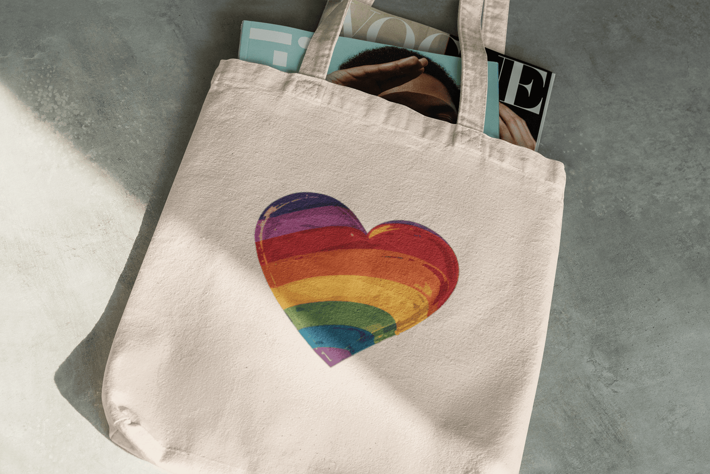 Rainbow - coloured Heart - Tote Bag - Bags - The Lucky Wombat