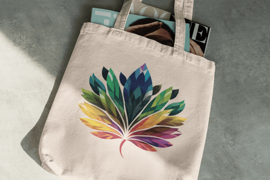 Rainbow - coloured Leaf - Tote Bag - Bags - The Lucky Wombat