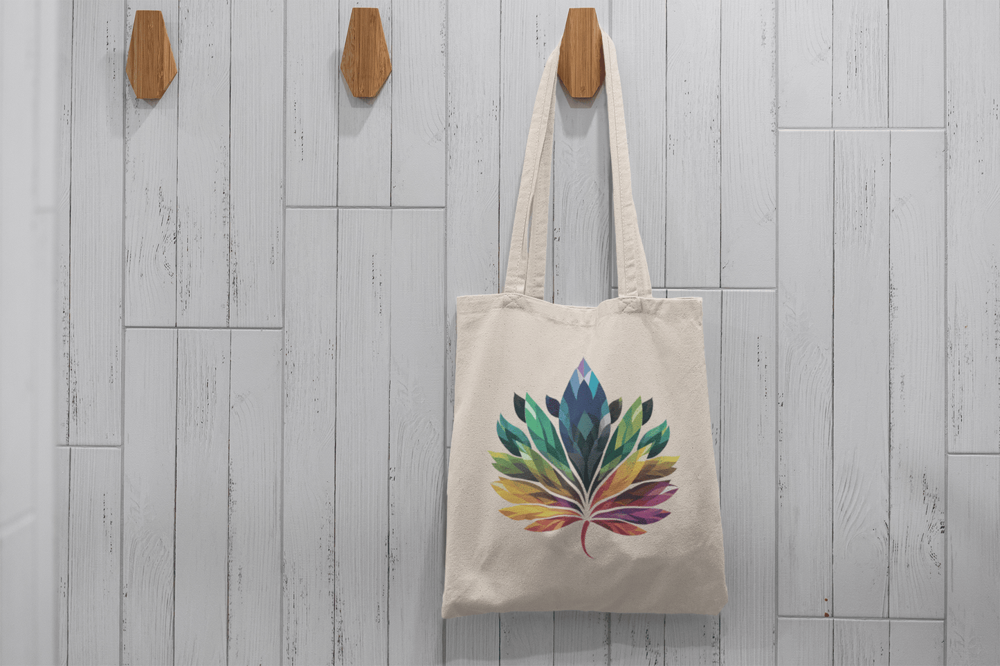 Rainbow - coloured Leaf - Tote Bag - Bags - The Lucky Wombat