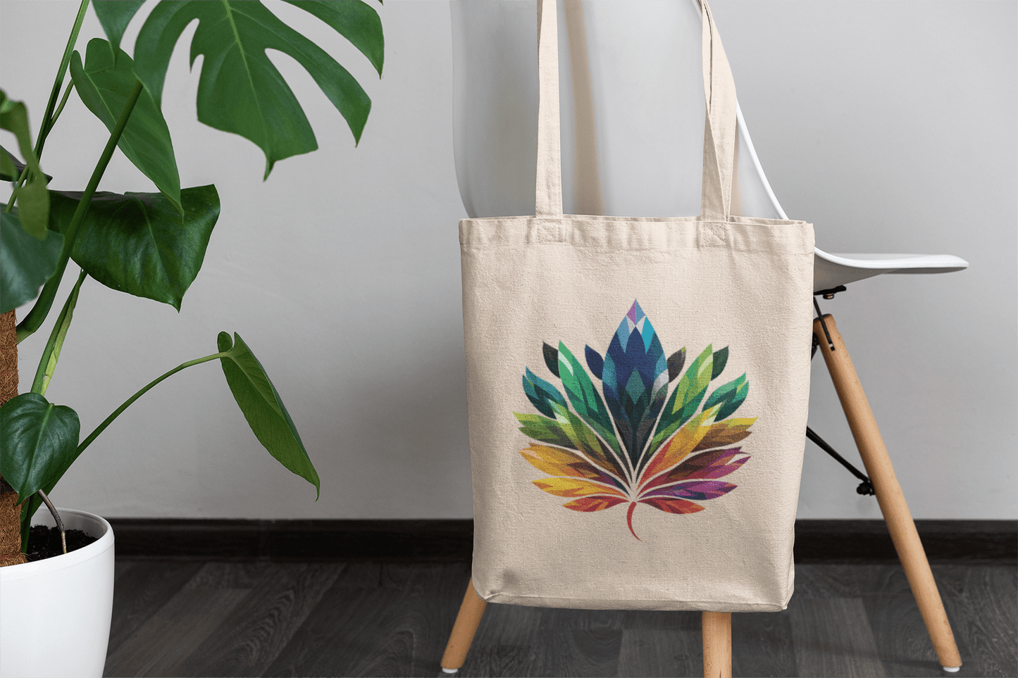 Rainbow - coloured Leaf - Tote Bag - Bags - The Lucky Wombat