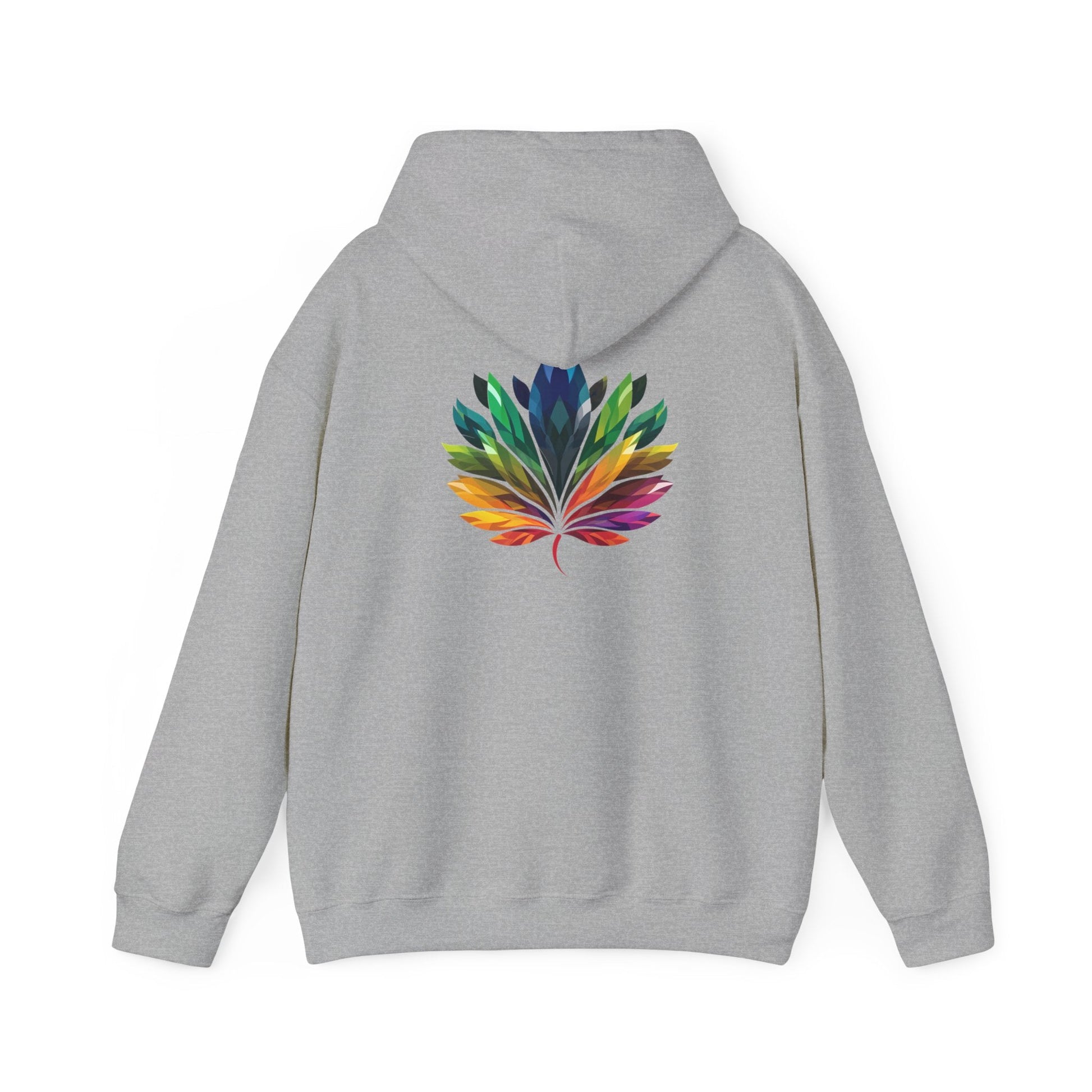 Rainbow - Coloured Leaf - Unisex Hoodie - Hoodie - The Lucky Wombat