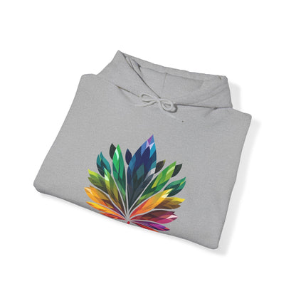 Rainbow - Coloured Leaf - Unisex Hoodie - Hoodie - The Lucky Wombat