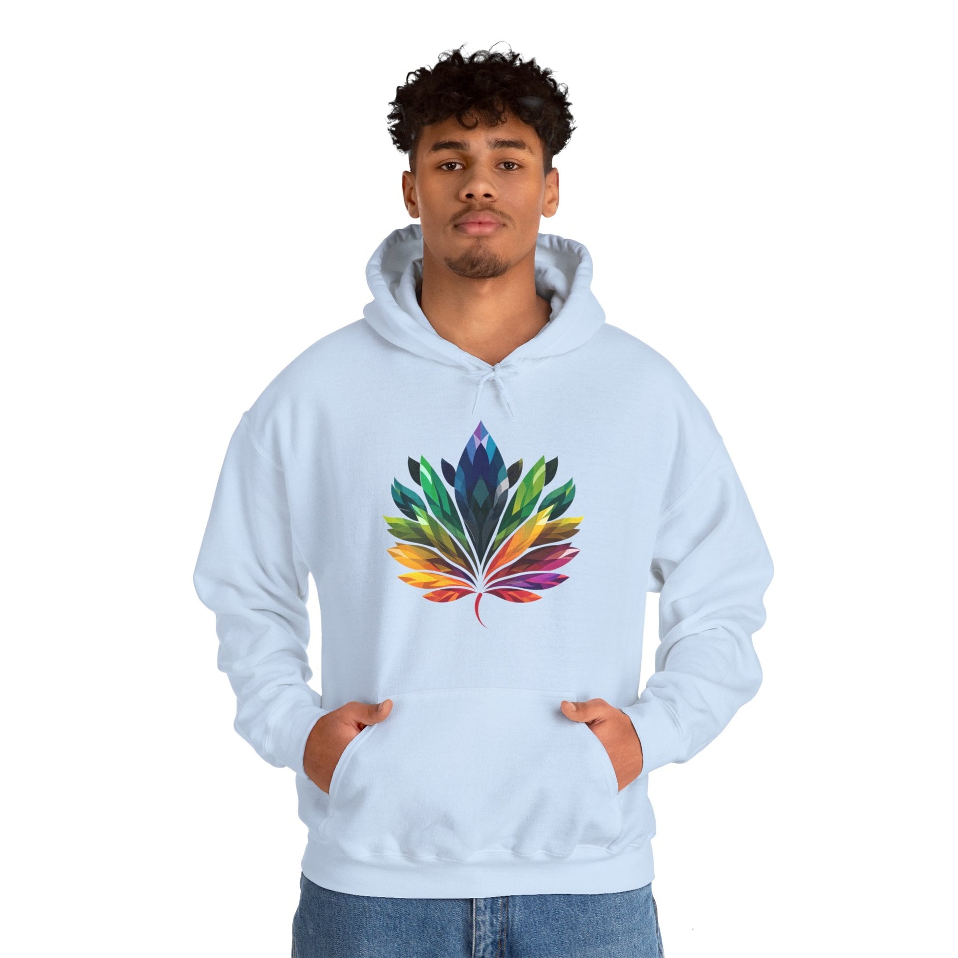 Rainbow - Coloured Leaf - Unisex Hoodie - Hoodie - The Lucky Wombat