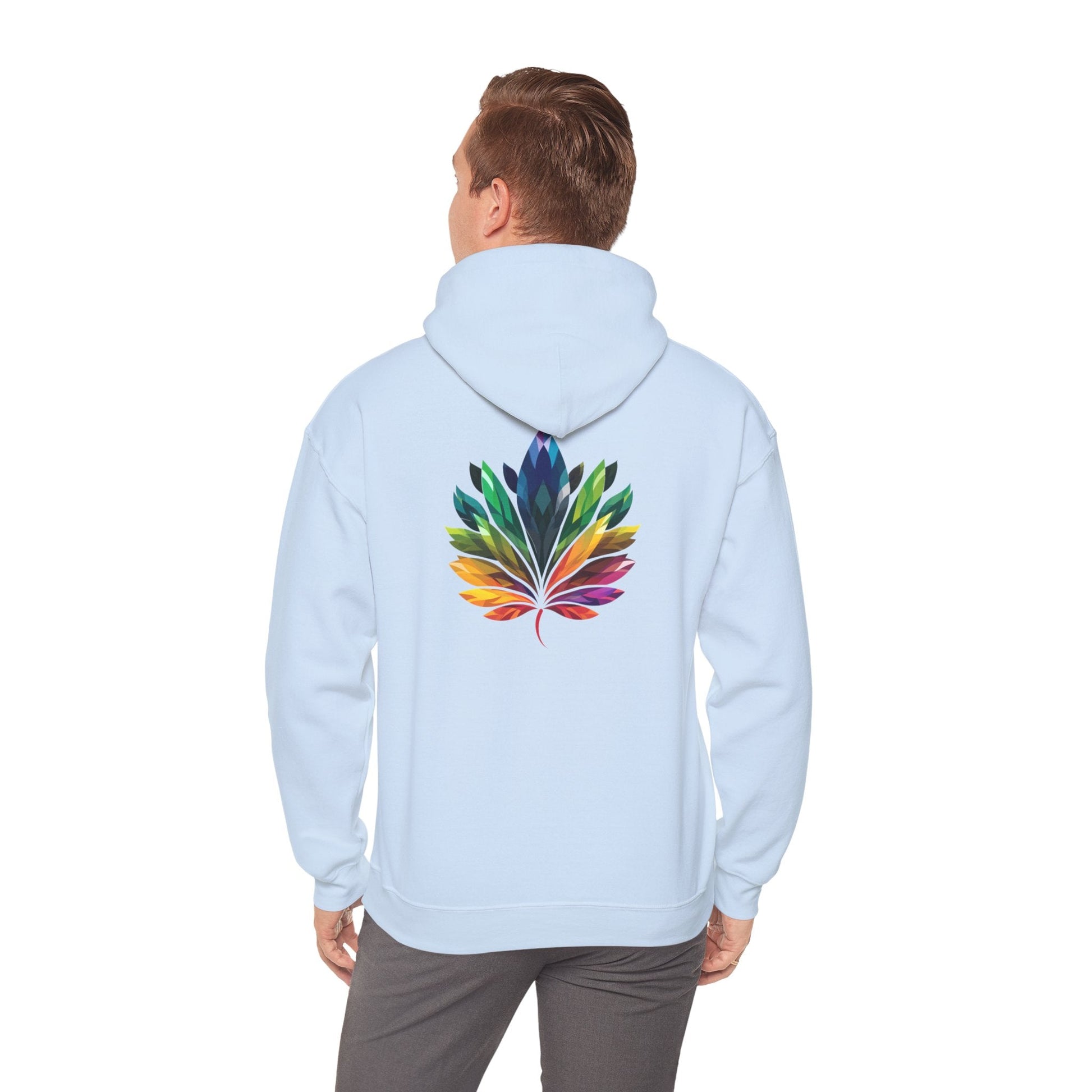 Rainbow - Coloured Leaf - Unisex Hoodie - Hoodie - The Lucky Wombat