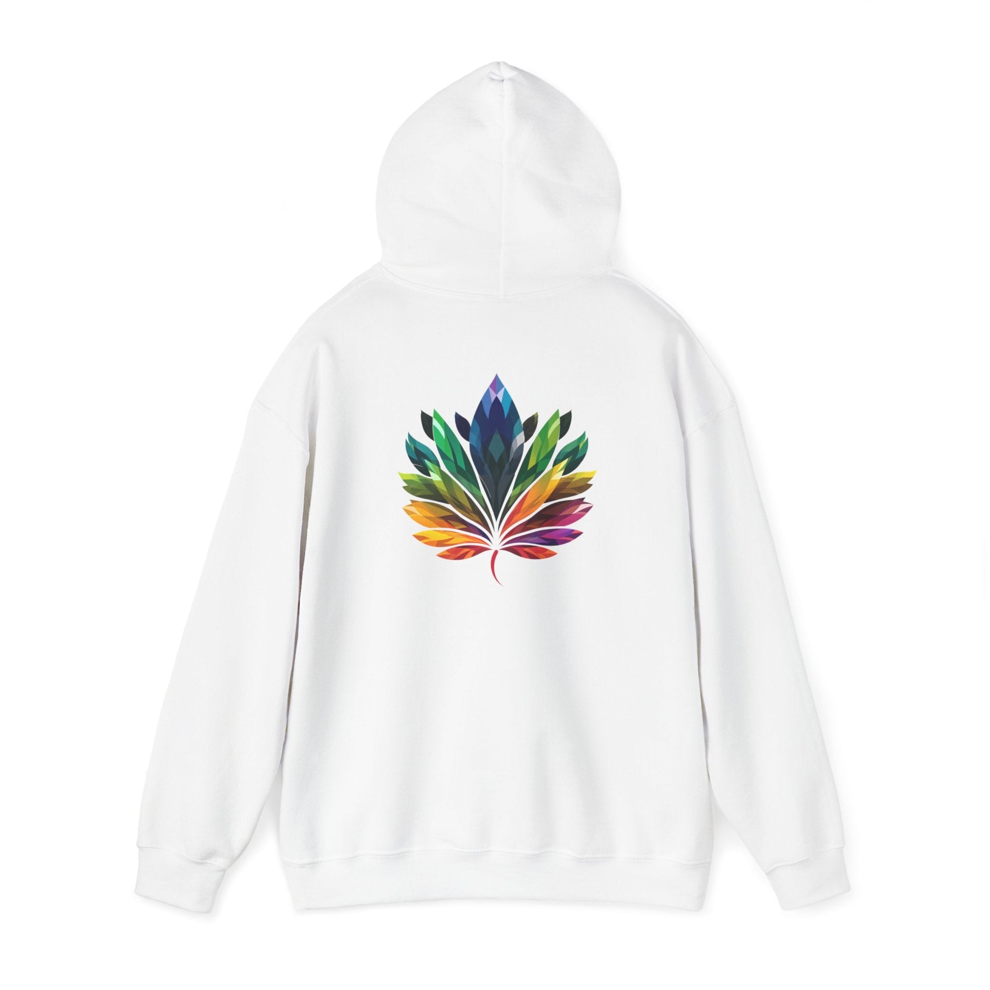 Rainbow - Coloured Leaf - Unisex Hoodie - Hoodie - The Lucky Wombat