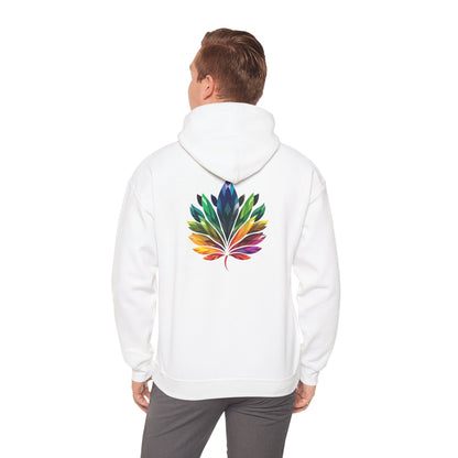 Rainbow - Coloured Leaf - Unisex Hoodie - Hoodie - The Lucky Wombat