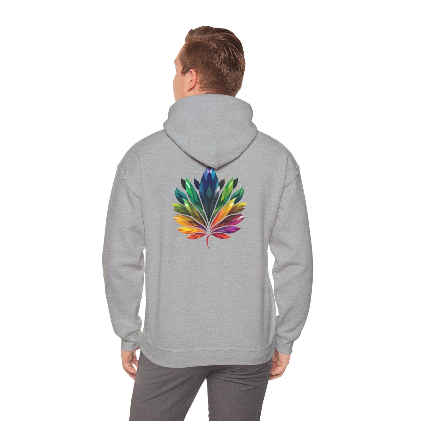 Rainbow - Coloured Leaf - Unisex Hoodie - Hoodie - The Lucky Wombat