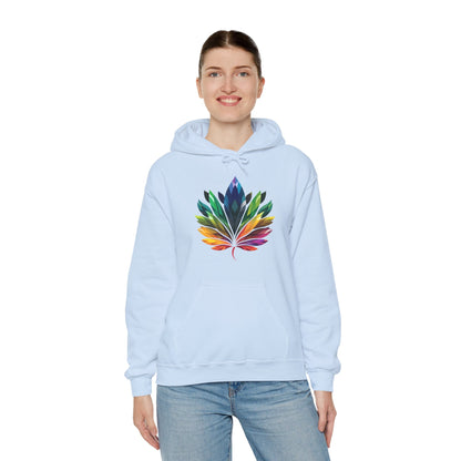 Rainbow - Coloured Leaf - Unisex Hoodie - Hoodie - The Lucky Wombat