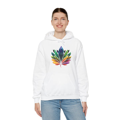 Rainbow - Coloured Leaf - Unisex Hoodie - Hoodie - The Lucky Wombat