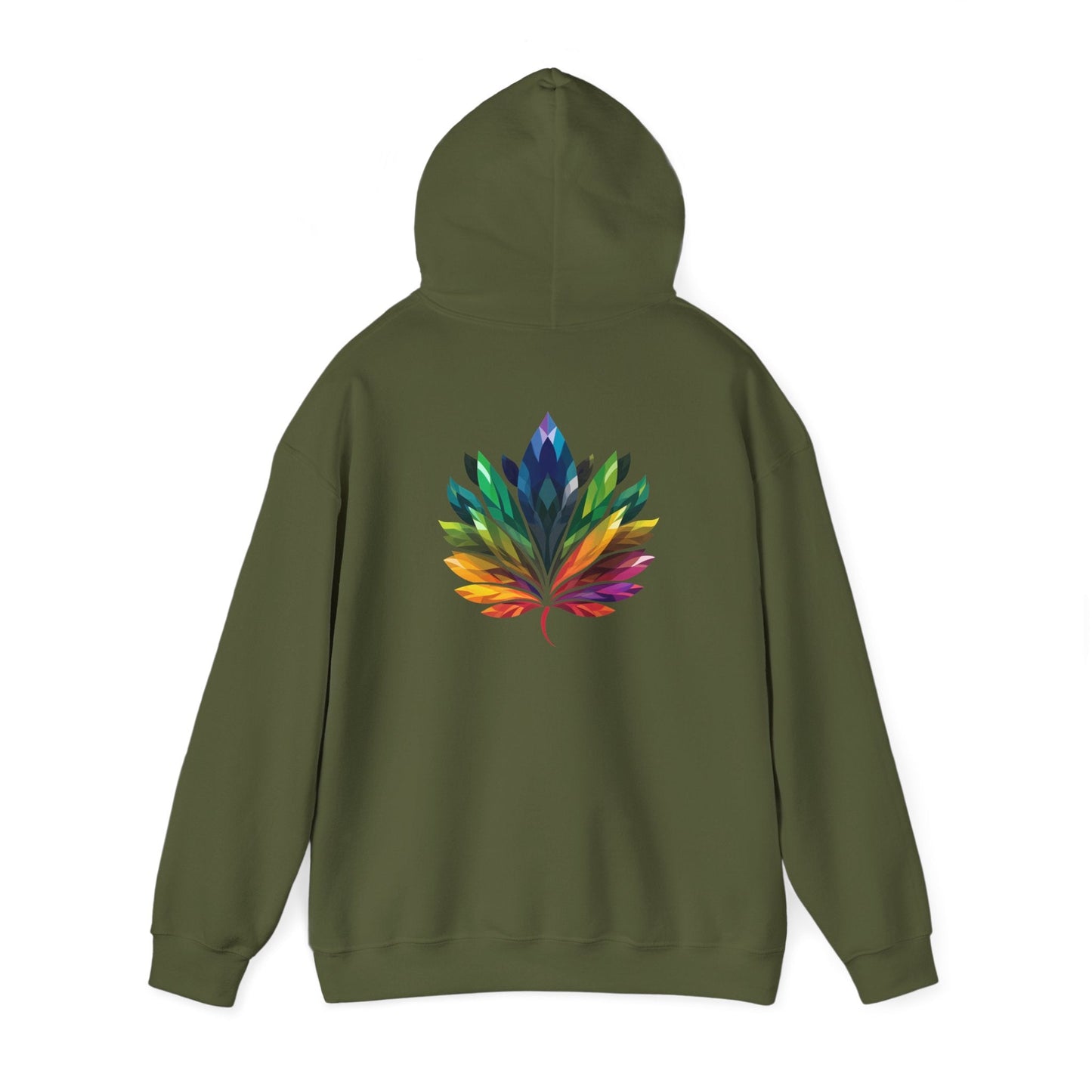 Rainbow - Coloured Leaf - Unisex Hoodie - Hoodie - The Lucky Wombat