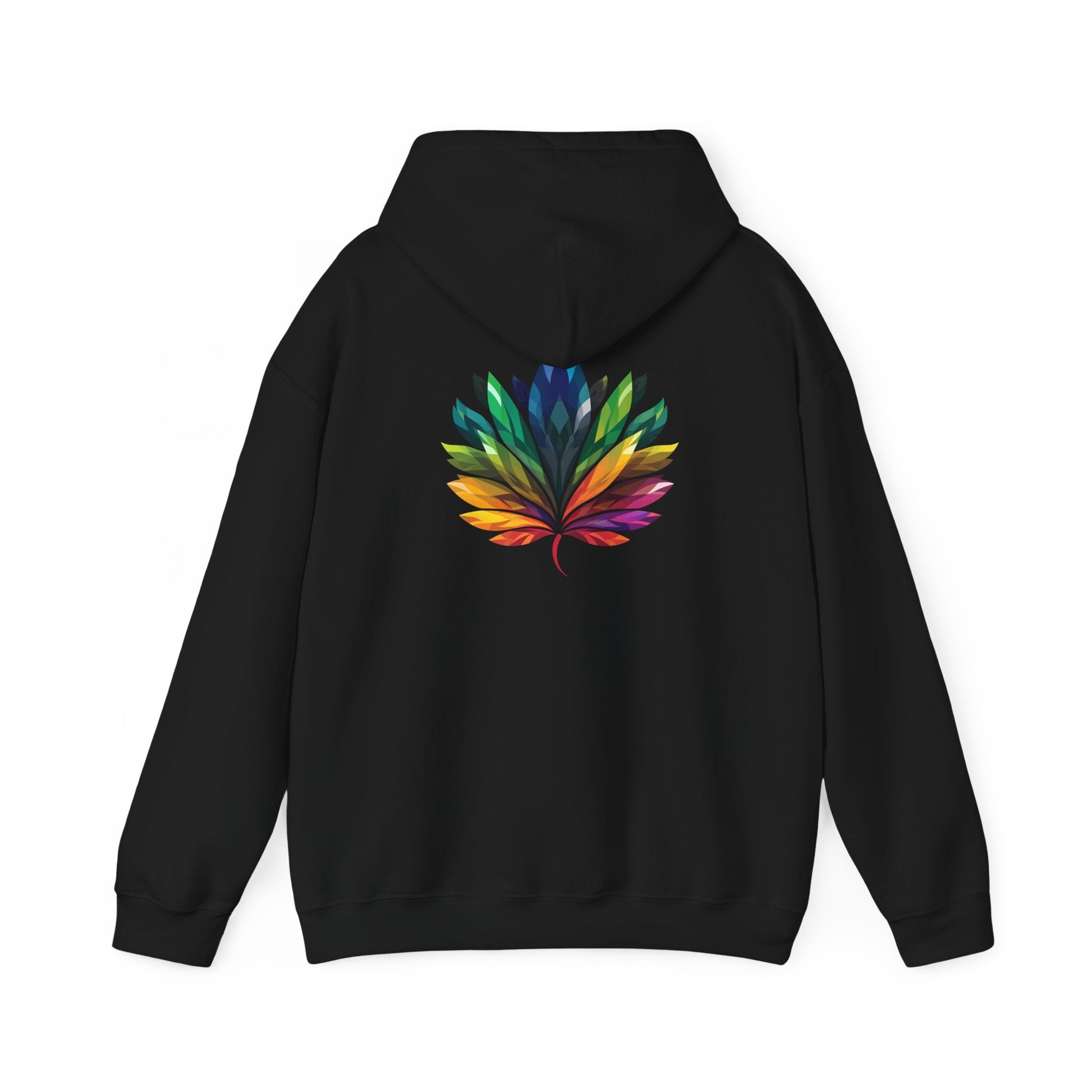 Rainbow - Coloured Leaf - Unisex Hoodie - Hoodie - The Lucky Wombat